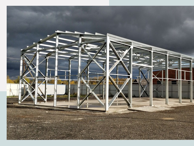 Двускатные ангары в Чернушка от 609 руб. за квадрат